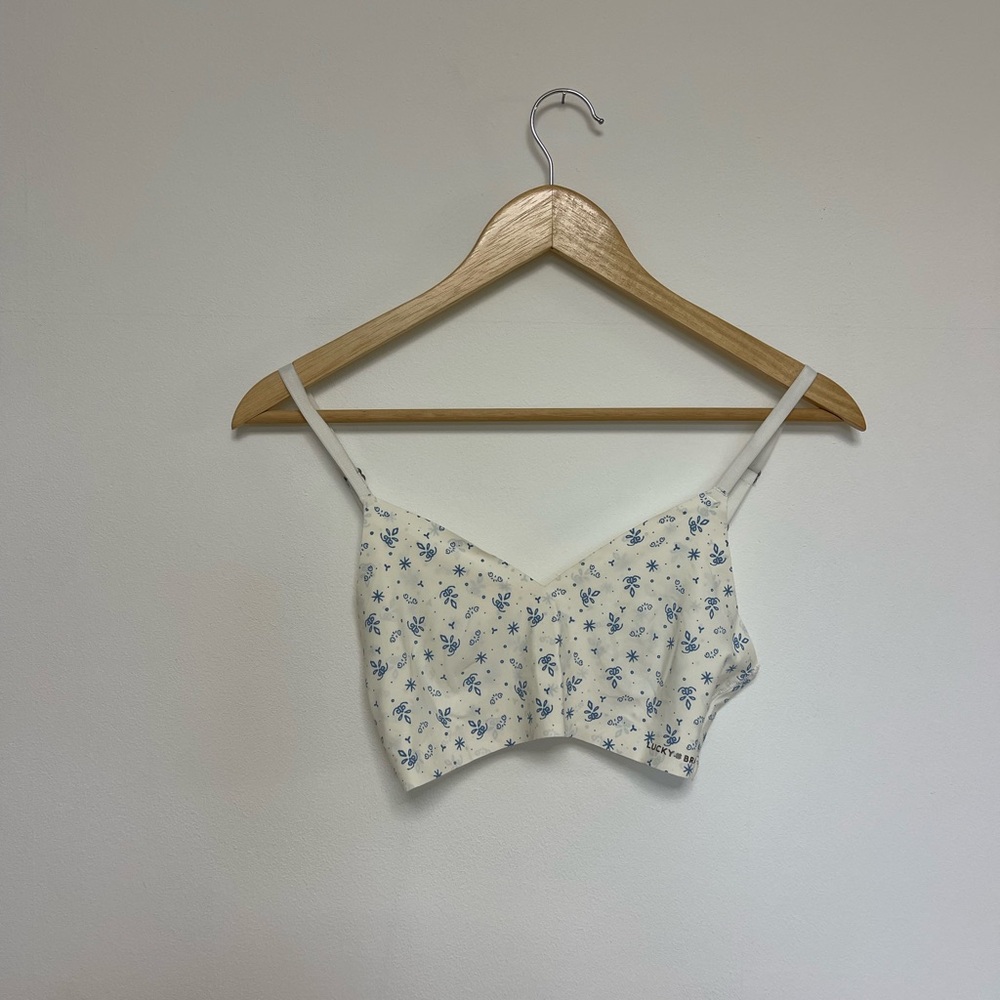 Lucky Brand Blue and White Floral Bralette